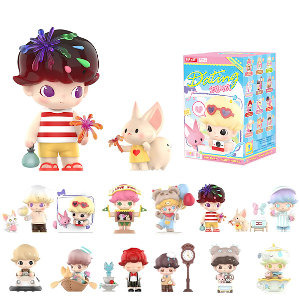 Pop Mart Labubu The Monsters Date Day Series Labubu Blind Box Samlarfigur Slumpmässig Samlarobjekt Kreativ Gåva (1 Blind Box, 9cm)