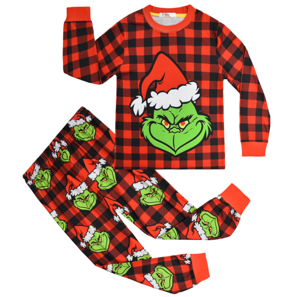 2-delat set 2 småbarnspojkar jul Grinch pyjamas nattkläder A 120cm