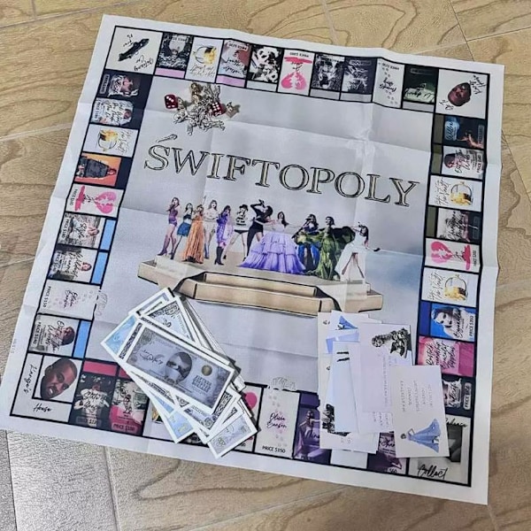 Rea-Swiftopoly Brädspel: Brädspel Brädspel Brädspel Fan Interaktivt Brädspel För Din Eller Spelkväll Taylor Brädspel