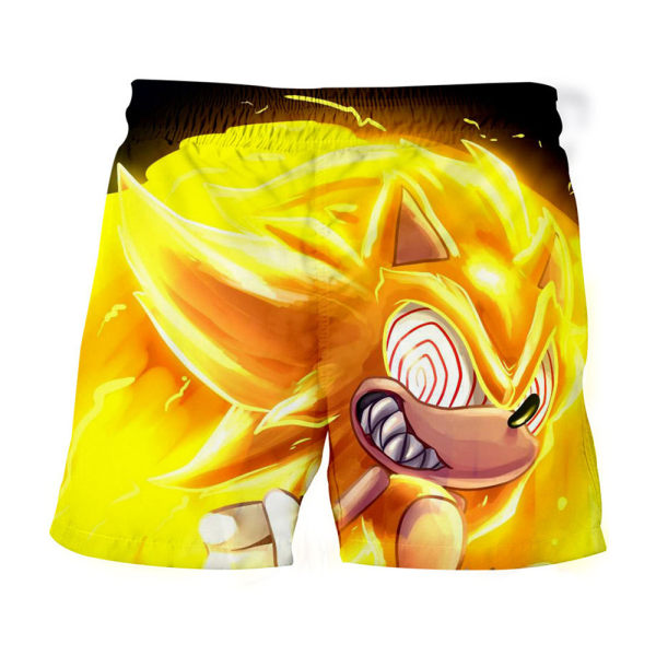 Sonic The Hedge T-shirt Shorts Kostym för Pojke Cartoon Dräkt D 130cm