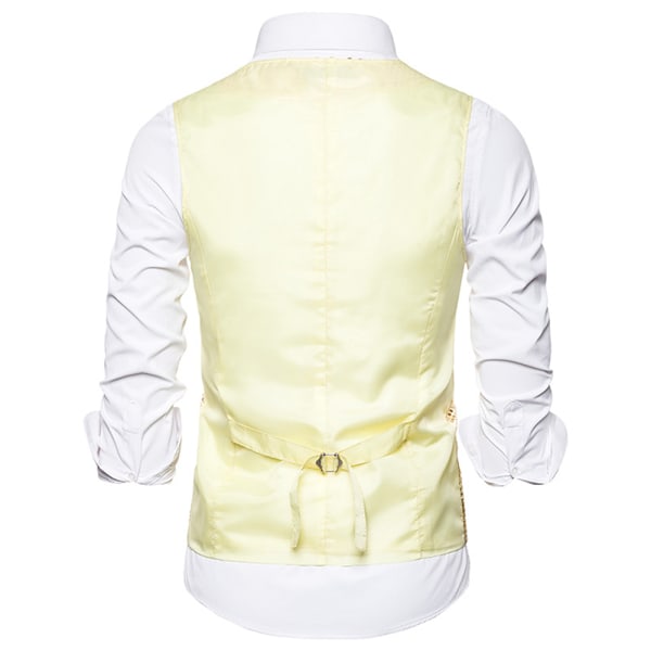 Miesten paljettiliivit + rusetti napillinen liivi glitterliivi bisnes tanssiaisasupuku Gold 2XL