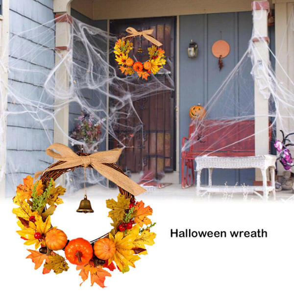 Dörr höst lönnlöv klocka girlang Halloween pumpa krans