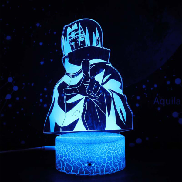 3D Illusion LED Nattlampa Naruto Shippuden Anime Bordslampa B