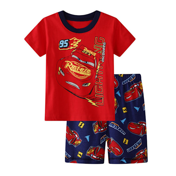Bil Tecknad Barn Pojkar Flickor Söta Tecknade Figurer Pyjamas Set Kortärmad Toppar Shorts Sovkläder Nattkläder Loungewear Outfits #7 110cm