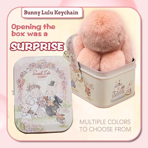 Nyckelring - BunnyLulu Nyckelring, Handgjorda Mjuka Pompom-Berlocker för Jul- och Födelsedagspresent Black