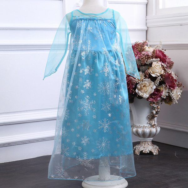 Frozen Princess Cape Cloak Klänning Kostym för Flicka Style - 2 120