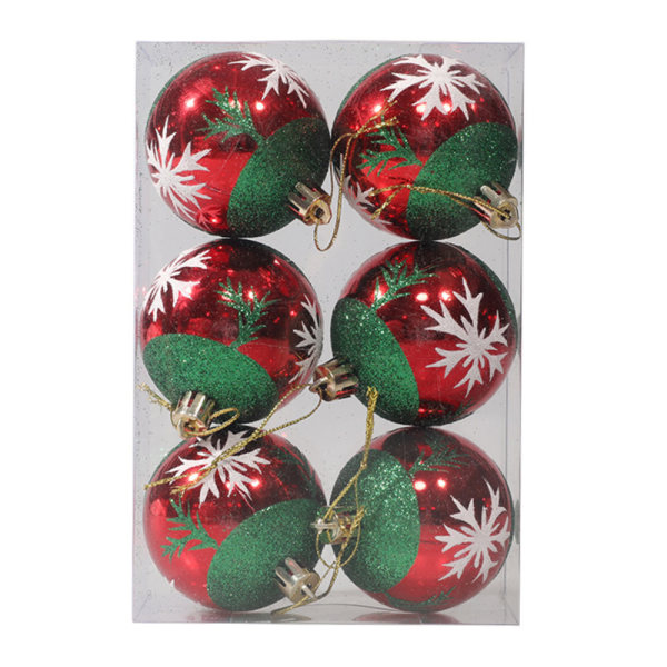 6st Juldekorationer rekvisita Xmas Tree Pendant Ornament D 6PCS