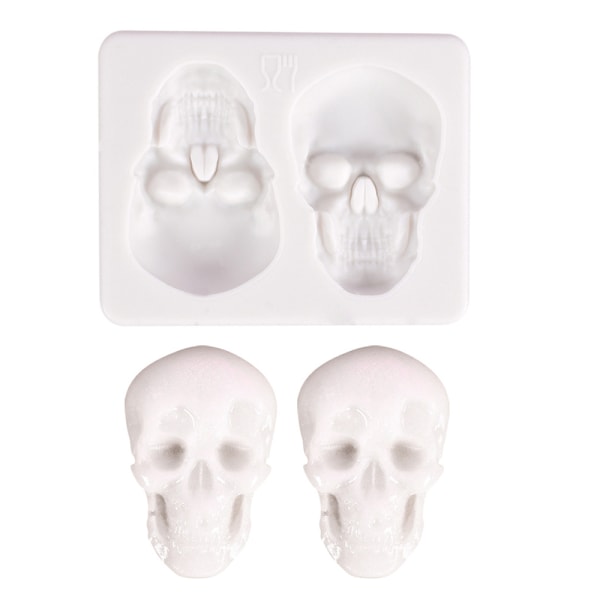 3D Skeleton Skull Head Form DIY Candy Cake Dekoration