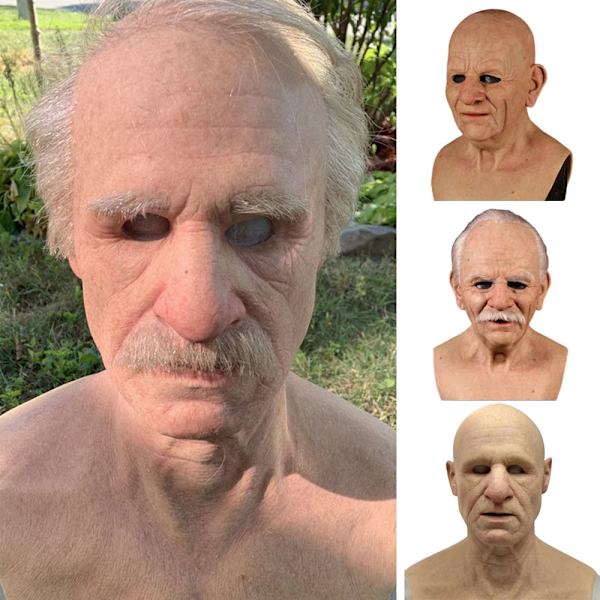 Läskig cosplaymask för äldre huvudbonader Halloween-accessoarer C