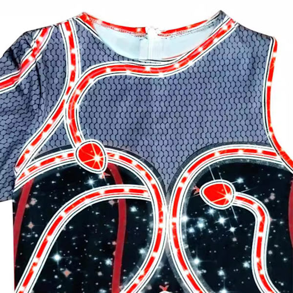 Tyttöjen Glitter-asu Tyttöjen Glitter-vaatteet Pienten lasten laulaja Glitter-fani Body Konserttiasu Käärmevaatteet Haalari 140cm
