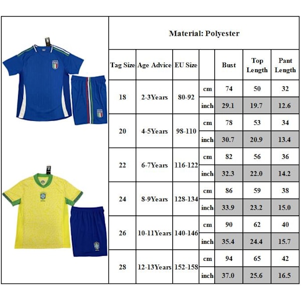 24/25 Sæson Fodboldtrøje Træningsdragt T-shirt Shorts Børn Sports Sæt C 10-11 Years