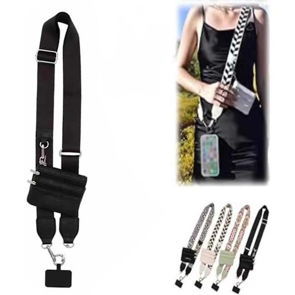 Mobiltelefon Lanyard Crossbody Armband, Telefonsnöre, Armband Axel, Justerbar Telefonsnöre, Bilnyckelring, Plånbok, Telefonskal D