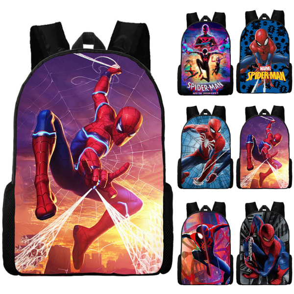 Flickor Pojkar Anime Spider-Man Studenter Ryggsäck Resväska F