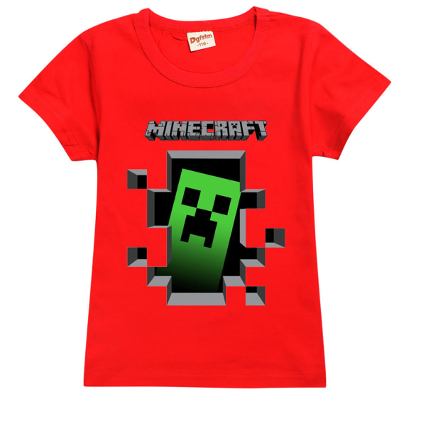 Minecraft Game Kortärmad T-shirt för barn, Casual sommarskjorta Red 160cm  1dc9 | Red | 160cm | Fyndiq