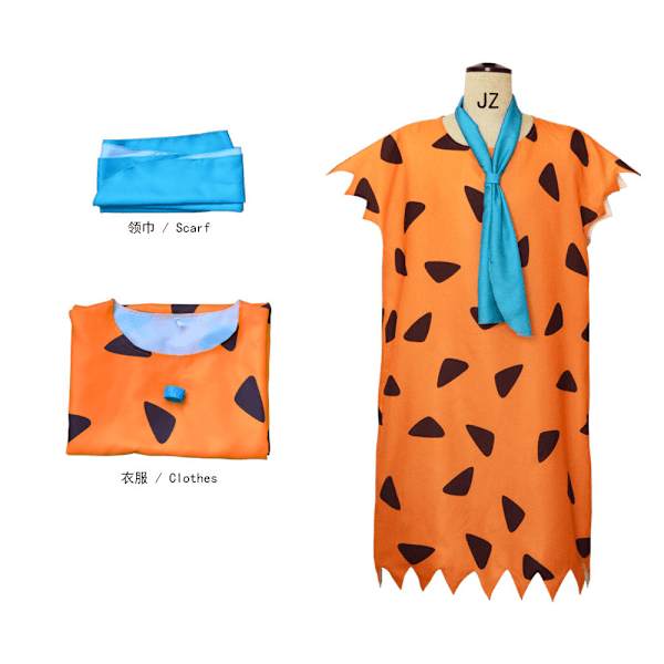 The Flinstones Fred Cosplay Kostym Anime The Flintstones Fred Cosplay Kostym Comic Show Kläder Halloween Karneval Party Outfits 140cm