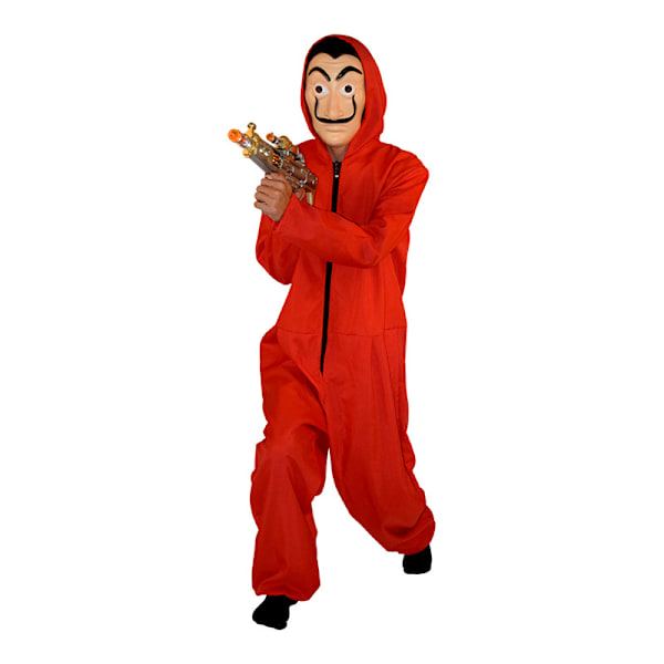 Money Heist Halloween Maskeradkostym, Cosplay Jumpsuit, Mask, Fest, Rollspel, Scenkläder 2XL