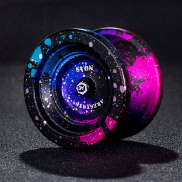 Metallspelversion YOYO-boll i aluminiumlegering Leksak för pojkar Black Pink Blue