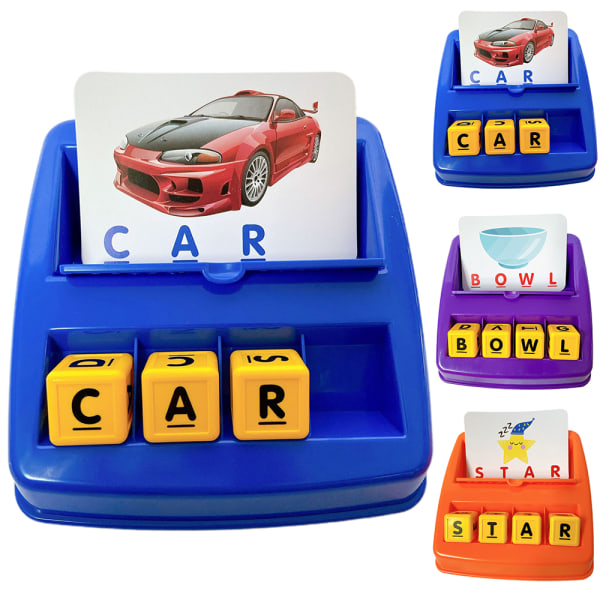 Alfabetets bokstav ord matchstavla för pojke pedagogisk leksak blue