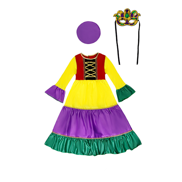 Barnkarnevalsklänning Cosplay Kostym Flickprinsessa Fint Klä Upp Karneval Cosplay Kostym Tutu Klänning För Halloween Jul Födelsedagsfest XL
