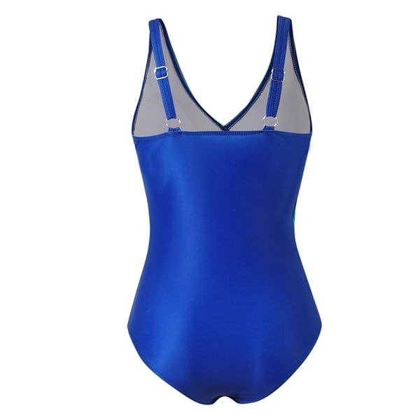Dam badkläder en del baddräkt monokini bad dyna bikini plus size badkläder M-5XL Blue 3XL