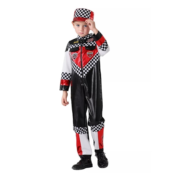 Barn Pojkar Motorracingförare Maskeradkostym Formelbil Cosplay Kläder 140cm