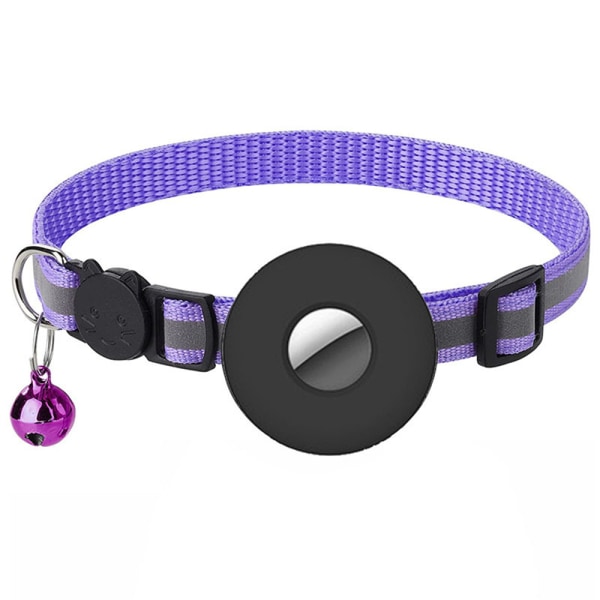 AirTag Cat Collar Tracking Device Reflekterande halsband för husdjur Black