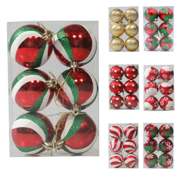 6 st juldekorationer rekvisita julgranhänge prydnader I 6PCS