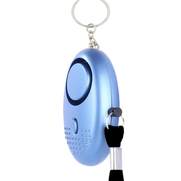 Säkerhet hörbar personlig larmnyckelbricka med LED-ljus nödläge blue