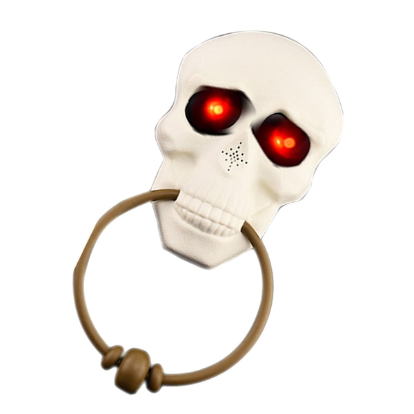 Halloween Dørklokke med Kranium, Skræmmende Lyd og Lys til Hjemmet 2PCS