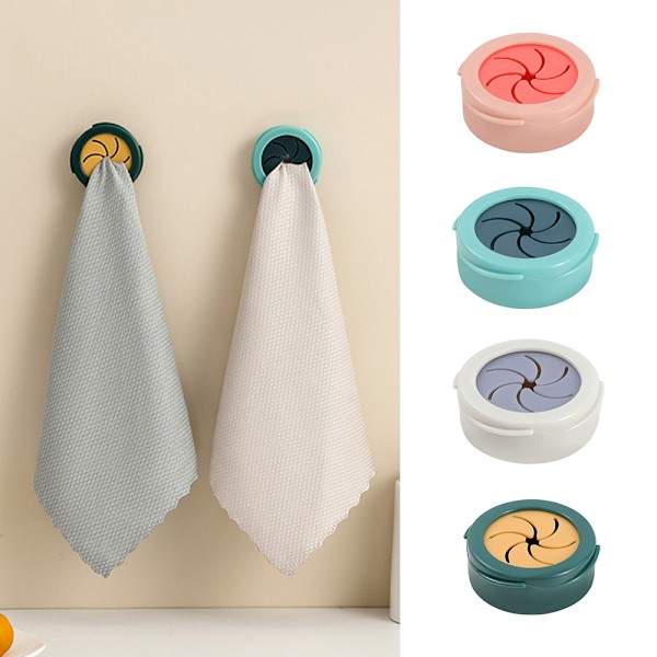 Handdukskrok Självhäftande Diskhanddukshållare för Kök Green 2PCS