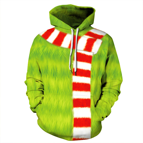 Joulu huppari Grinch Unisex-villapaita aikuisten toppi C M