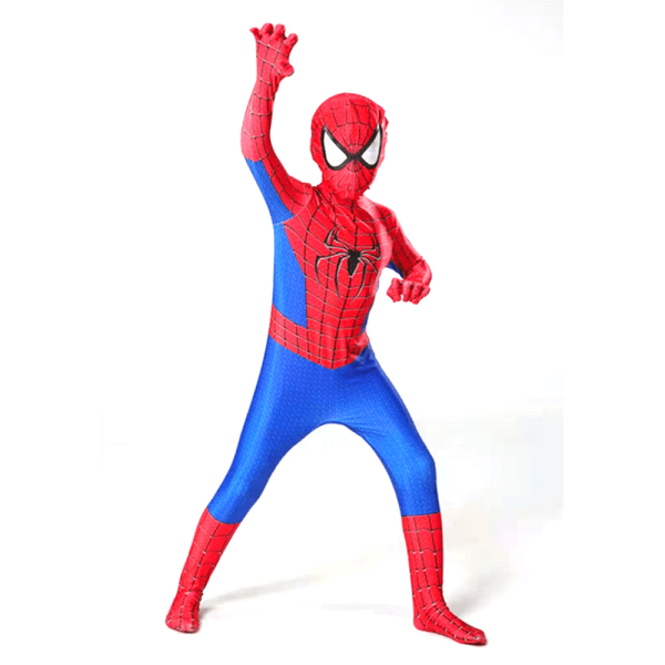 Spiderman Cosplay Jumpsuit Festdräkt för Barn 3-4 Years