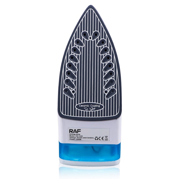 [3-dages forsendelse] Dampstrygejern - Vertikal damp - Keramisk strygesål 1200W - Hurtig opvarmning og effektiv strygning - Seks temperaturindstillinger, Blå Blue