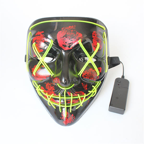 Halloween Mask LED Ljus upp Mask för Halloween Kostym Red