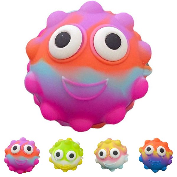 3D Soft Bubble Silikon Nyp Ball Squeeze Toys Fidget Toy blue