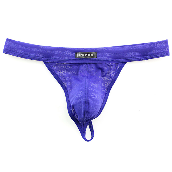 Miesten hengittävät pikkuhousut seksikkäät alushousut matala vyötärö stringit Royal blue M
