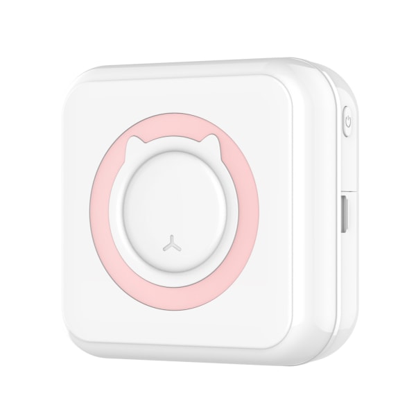 Mini Bluetooth thermal skrivare Fotoskrivare för smartphone Pink 10 rolls of paper