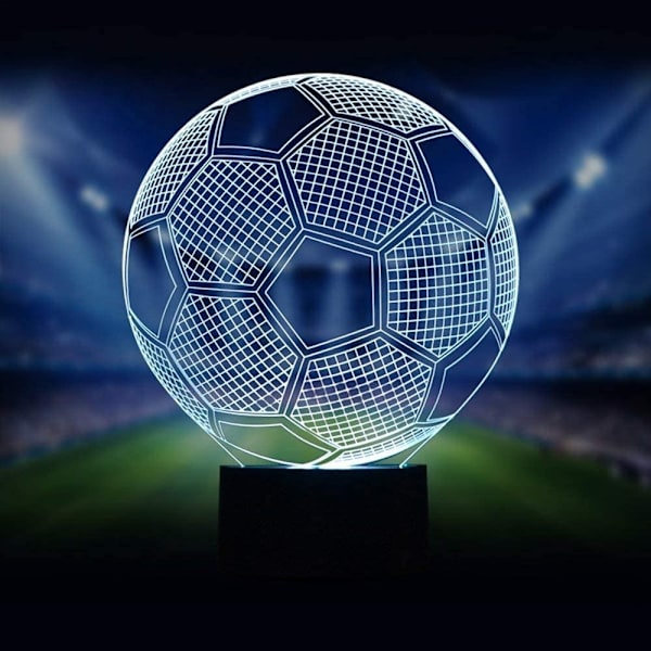 3D LED Nattlamper USB Bordlampe Fotball Hjem Dekor