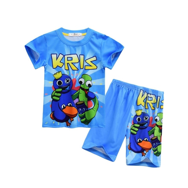 Kid Pyjamas Roblox Rainbow Friends T-shirt & shorts nattkläder set B 120cm