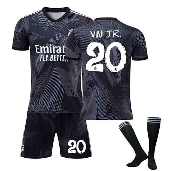 Jersey Set för barn Vini JR #20 Benzema # 9 Fotbollströjor #20 12-13Y