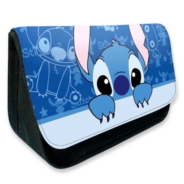 Barn Cartoon Stitch Case Canvas Brevpapper Box Plånbok A