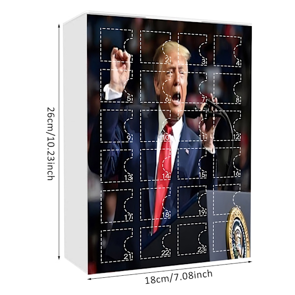 Adventskalender 2024 Jultomte Ornament 24 Dagar Julnedräkning Kalender Present till Supportrar för Julgran Hängande A