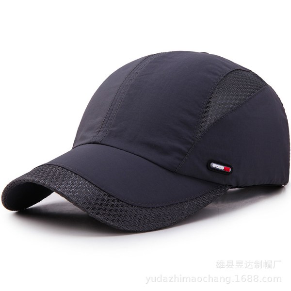 Cap för kvinnor män Sport Snapback Mesh Hat Dark Grey