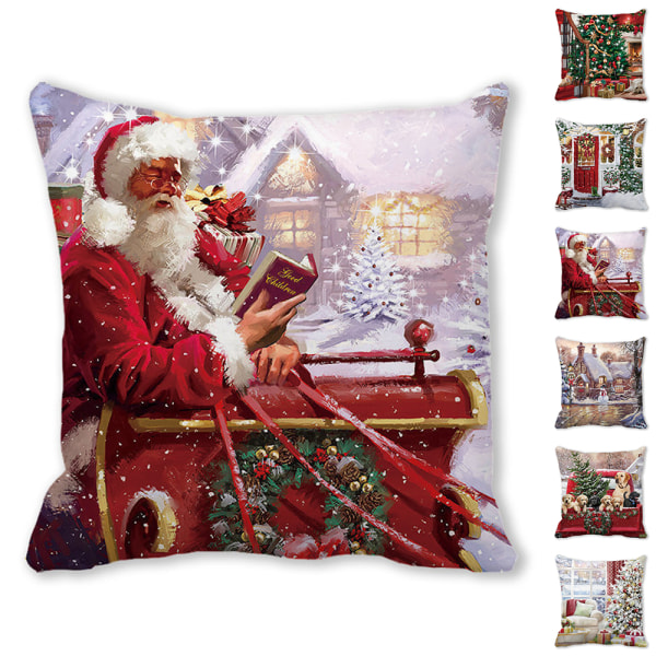 Jul kuddfodral bekväm kuddfodral dekor C