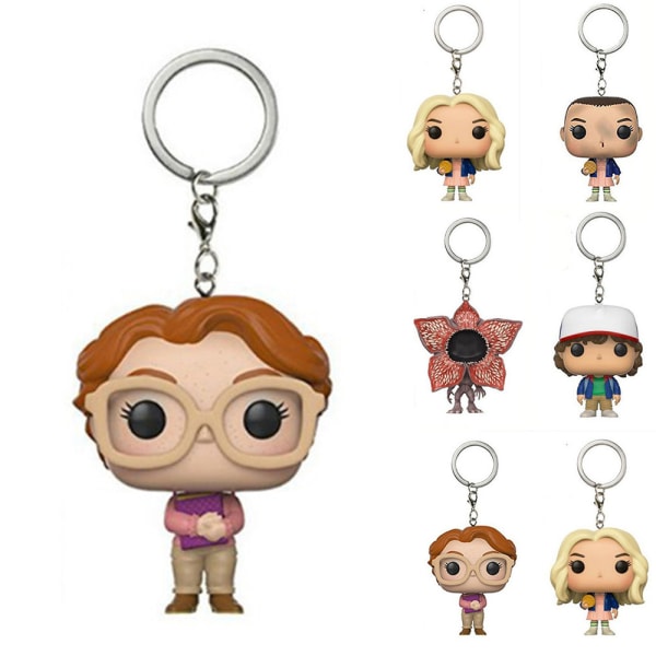 Stranger Things Pop Nyckelring Nyckelring Figur Presenter för barn #5