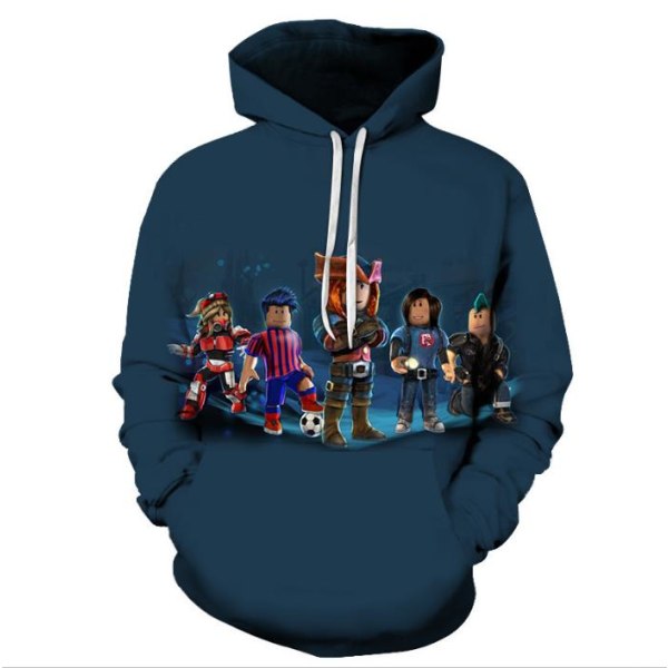 ROBLOX 3D-tryck barn hoodie kappa långärmad tröja toppar A 130cm