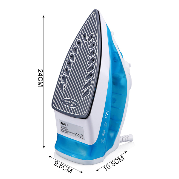 [3-dages forsendelse] Dampstrygejern - Vertikal damp - Keramisk strygesål 1200W - Hurtig opvarmning og effektiv strygning - Seks temperaturindstillinger, Blå Blue
