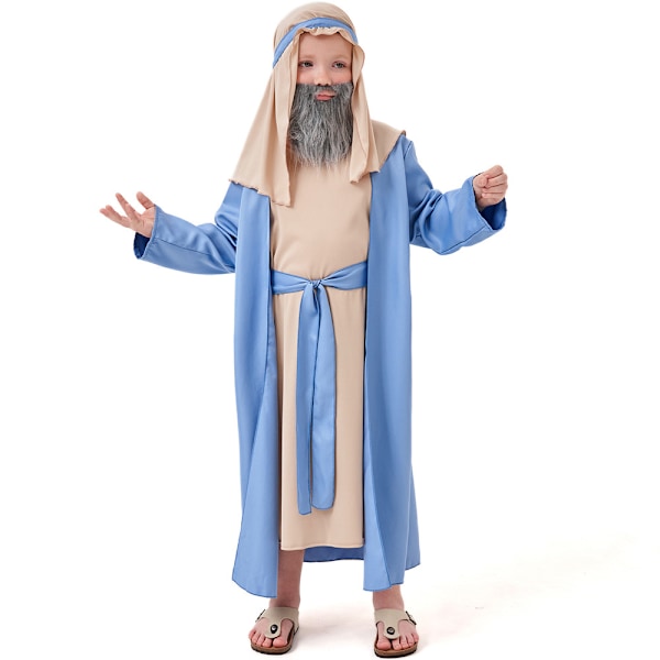 Arabisk Brun Bedstefar Mellem Ældre Tøj Børns Halloween Kostume Outfit til Ferie M