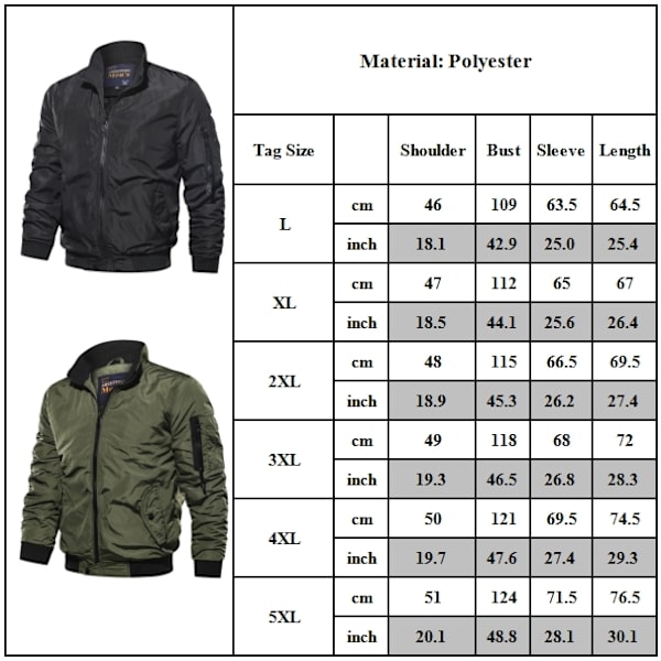 Miesten ulkoiluvaatteet tuulitakki slim fit takit vapaa-ajan pystykaulus täysvetoketju yksiväriset takit Black 4XL