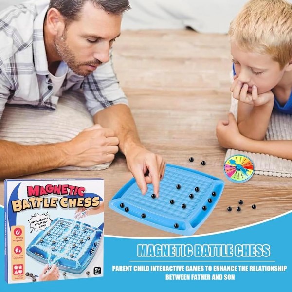 Päivitetty magneettinen shakkipelisetti, jossa on magneettinen lautapeli 32 magneetilla, strategiapeli, perhepeli 32PCS